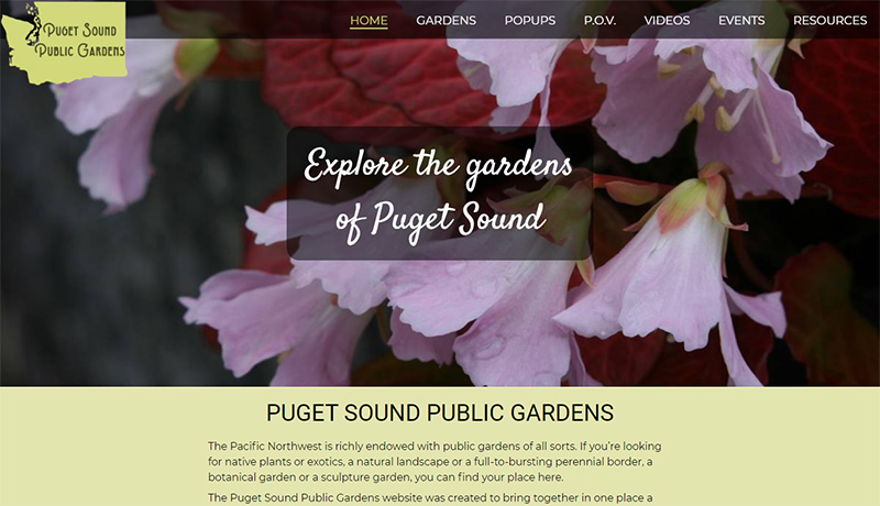 Puget Sound Public Gardens home page