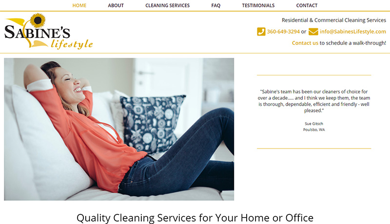 Sabine's Lifestyle home page