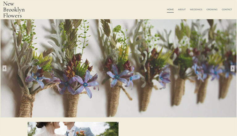 New Brooklyn Flowers screenshot of home page