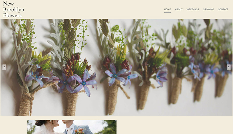 New Brooklyn Flowers screenshot of home page